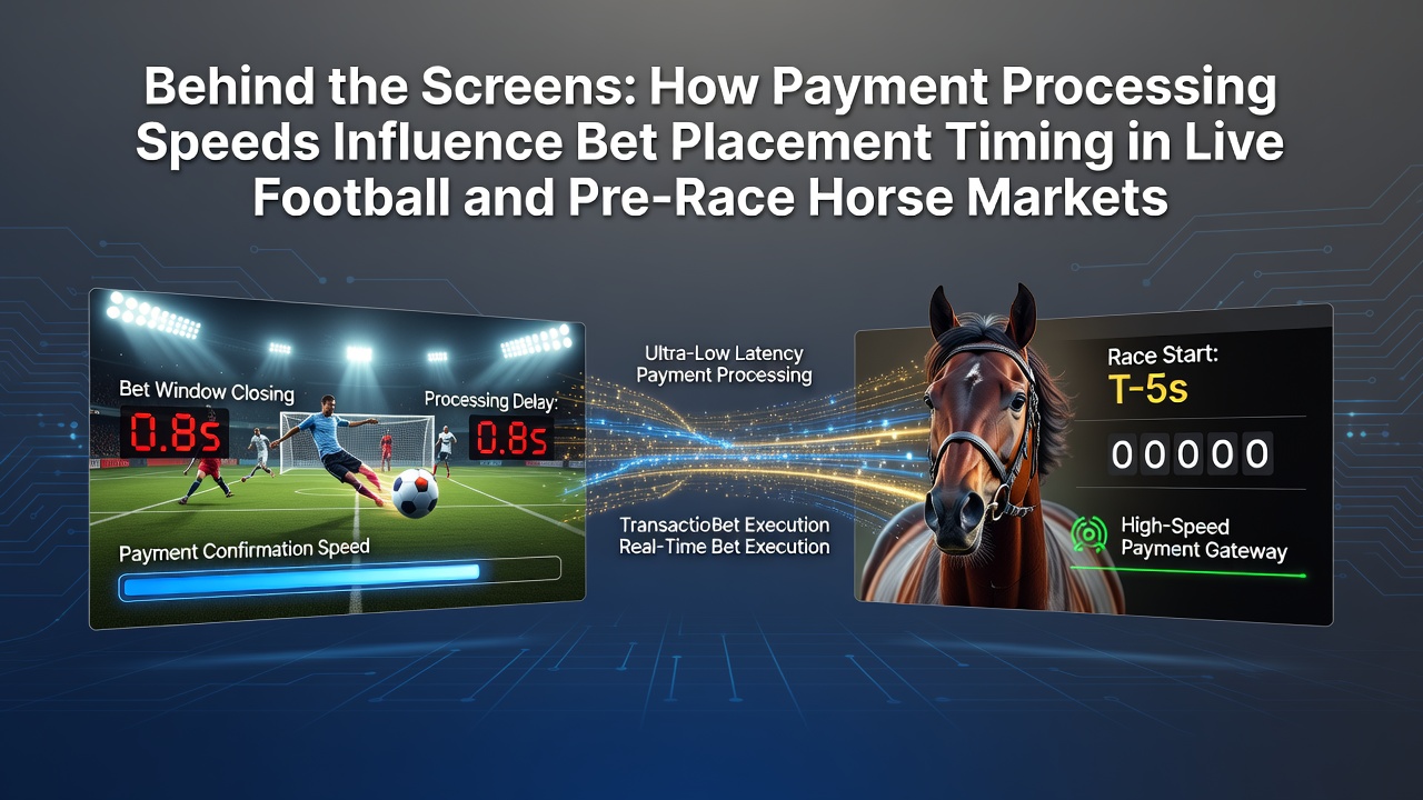 Illustration of payment processing systems behind betting platforms showing transaction flows for live sports markets