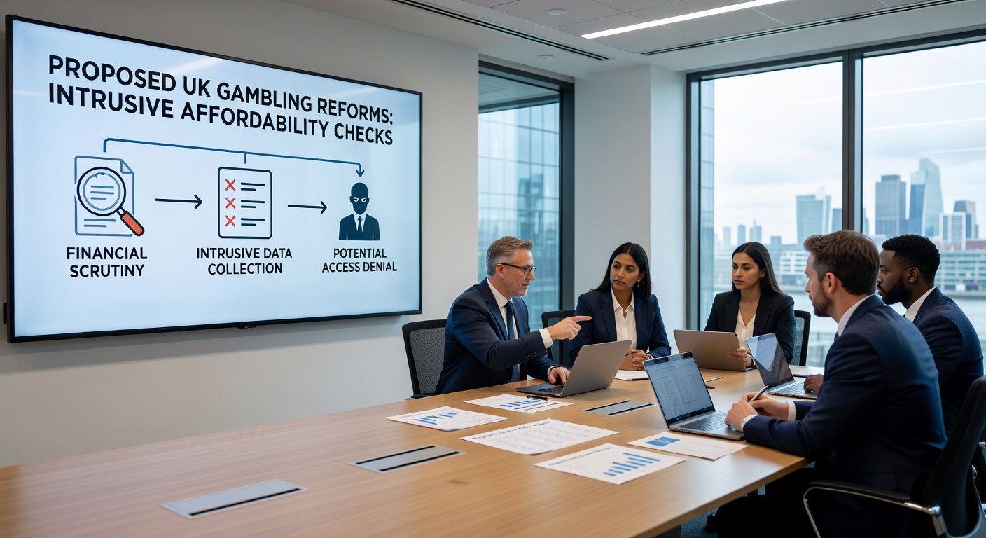 Group of British horse racing professionals and stakeholders gathered in urgent meeting, discussing impacts of gambling reforms on the industry