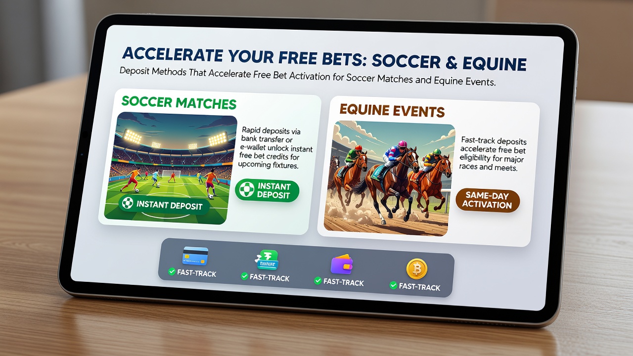 Close-up view of mobile screen displaying instant deposit confirmation for racing and soccer betting bonuses