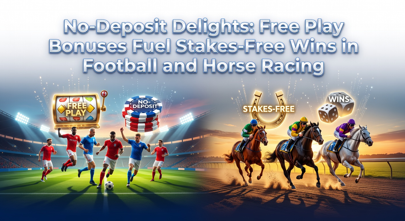 Vibrant soccer stadium crowd cheering under floodlights with overlaid horse racing track scene, symbolizing no-deposit bonus excitement in both sports