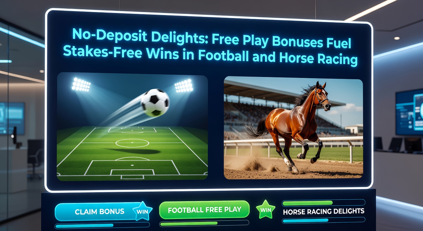 Dynamic horse racing action at sunset with jockeys urging mounts forward, evoking the thrill of stakes-free bonus wins