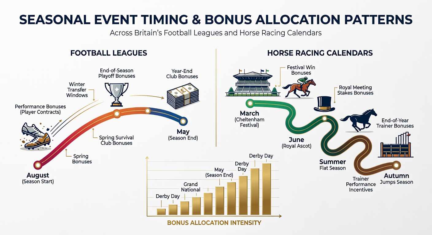 Football stadium and horse racing track side by side during seasonal peaks